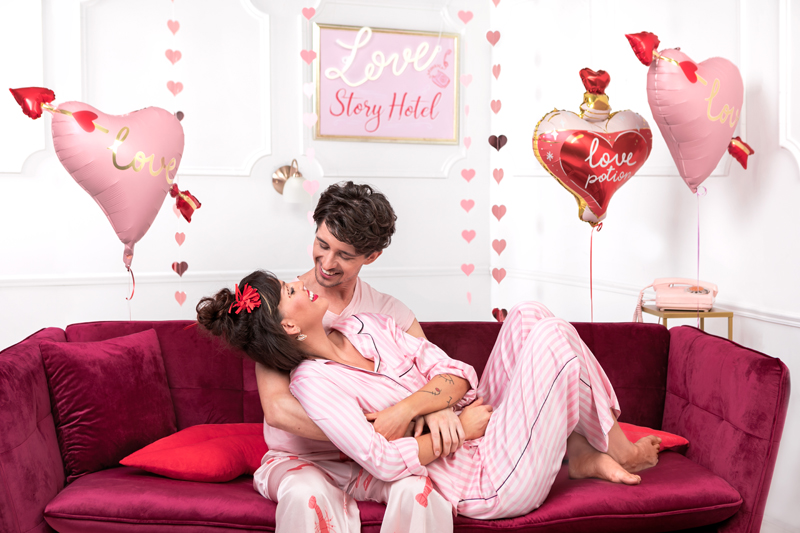 Pink Heart with Arrow "Love" Foil Balloon, 30in