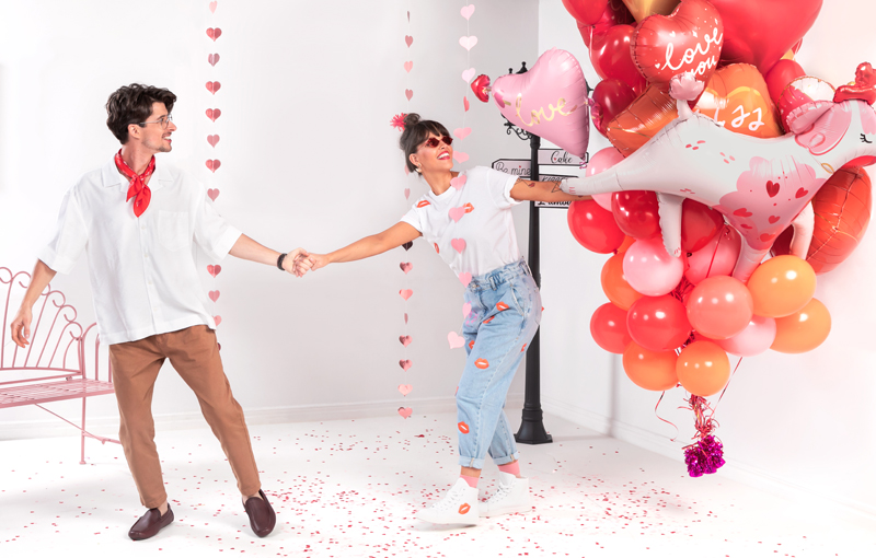 Pink Heart with Arrow "Love" Foil Balloon, 30in
