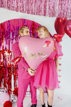 Pink Heart with Arrow "Love" Foil Balloon, 30in