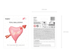 Pink Heart with Arrow "Love" Foil Balloon, 30in
