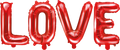 Red "LOVE" Foil Balloons, 14in