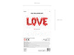 Red "LOVE" Foil Balloons, 14in