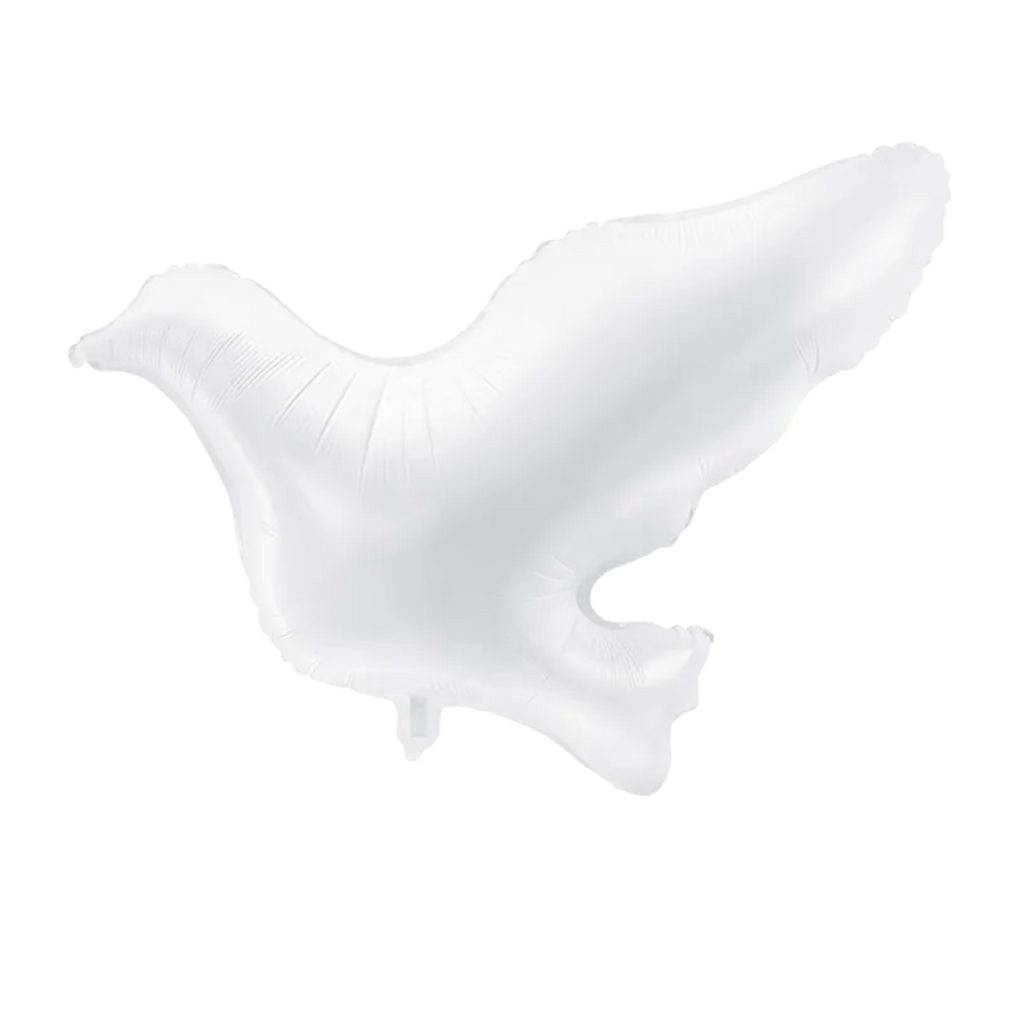 White Flying Dove Foil Balloon, 30in