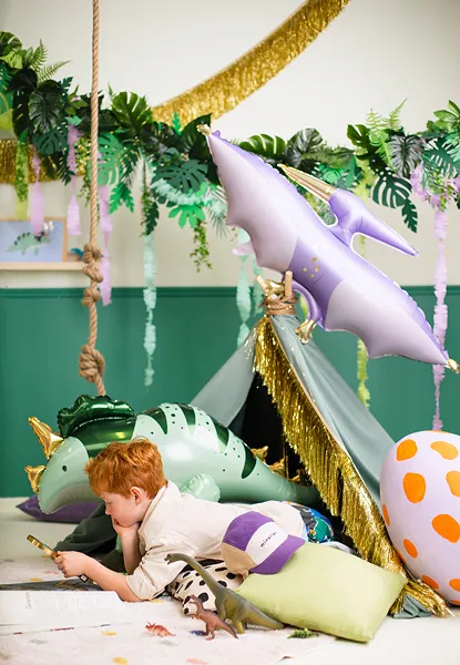 Purple Pterodactyl Foil Balloon, 20in