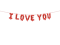 Giant Red "I Love You" Foil Balloon Banner, 102in