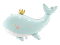 Sky Blue Whale Foil Balloon, 30in