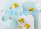 Sky Blue Whale Foil Balloon, 30in