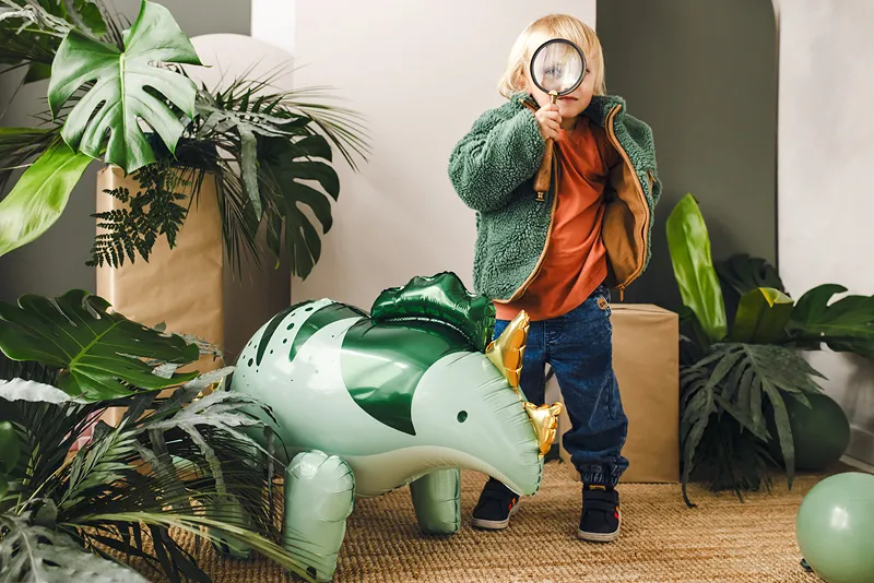 Green Giant Triceratops Foil Balloon, 36in