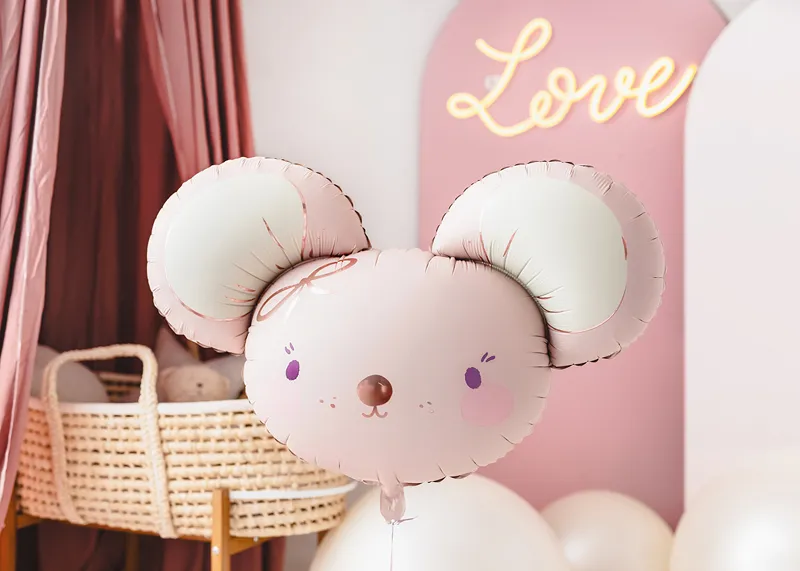 Light Pink Mouse Foil Balloon,  29in