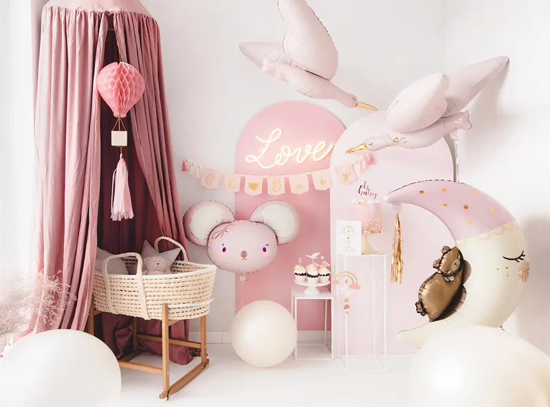 Light Pink Mouse Foil Balloon,  29in