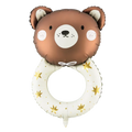 Teddy Rattle Shaped Baby Shower Foil Balloon, 26in