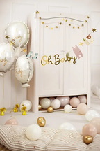 White Oh Baby Foil Balloon, 21in