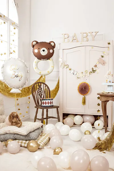 White Oh Baby Foil Balloon, 21in