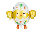 Multicolor Chick in Egg Foil Balloon, 22in