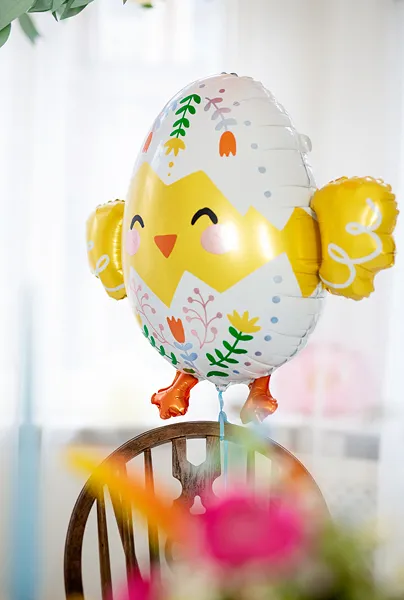 Multicolor Chick in Egg Foil Balloon, 22in