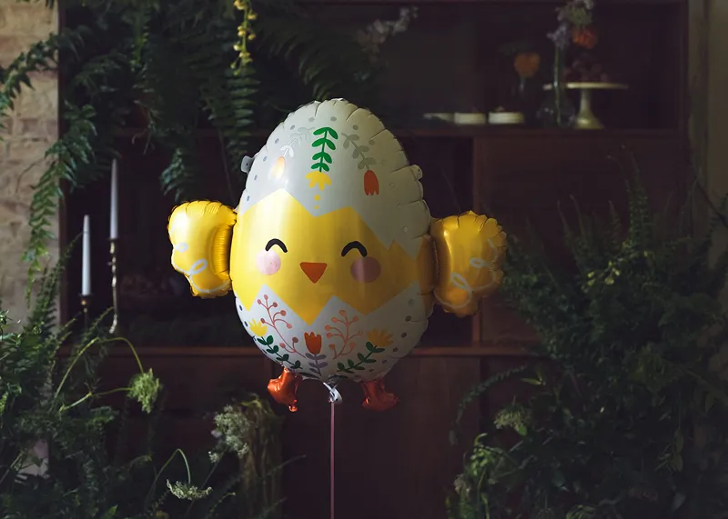 Multicolor Chick in Egg Foil Balloon, 22in