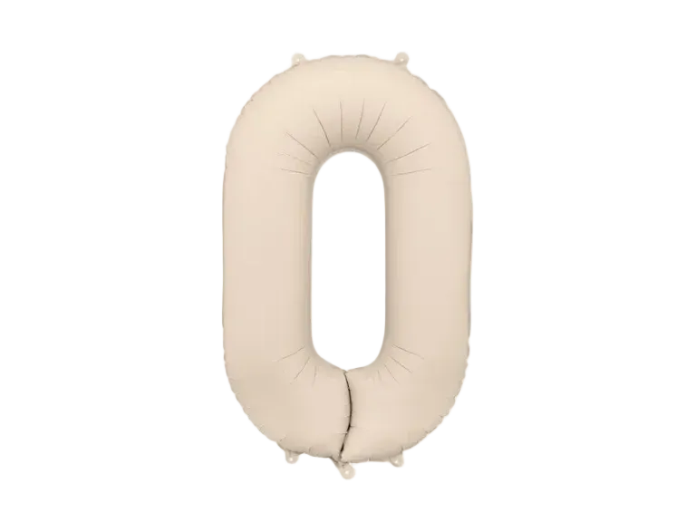 Beige Number 1 Balloon, 34in