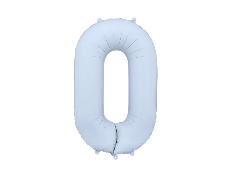 Blue Number 0 Foil Balloon, 34in