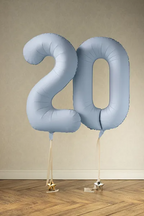 Blue Number 0 Foil Balloon, 34in