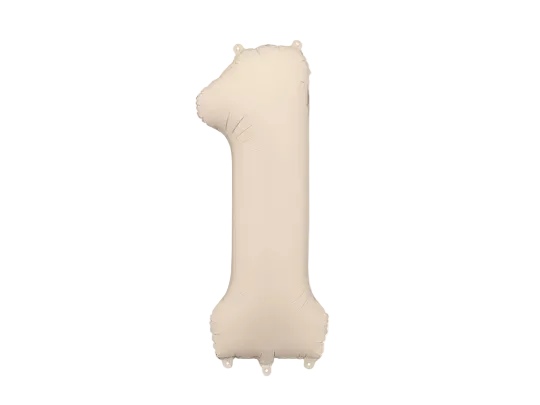 Beige Number 0 Balloon, 34in