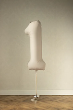 Beige Number 0 Balloon, 34in