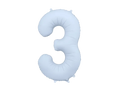 Blue Number 3 Foil Balloon, 34in