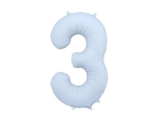 Blue Number 3 Foil Balloon, 34in