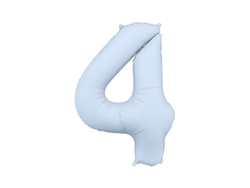 Blue Number 4 Foil Balloon, 34in