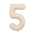 Beige Number 5 Foil Balloon, 34in