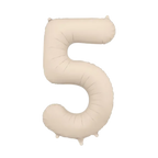 Beige Number 5 Foil Balloon, 34in