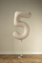Beige Number 5 Foil Balloon, 34in