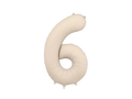 Beige Number 6 Balloon, 34in