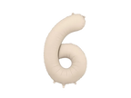 Beige Number 6 Balloon, 34in