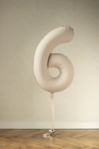 Beige Number 6 Balloon, 34in