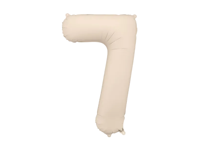 Beige Number 7 Balloon, 34in