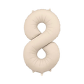 Beige Number 8 Foil Balloon, 34in