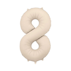 Beige Number 8 Foil Balloon, 34in