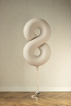 Beige Number 8 Foil Balloon, 34in