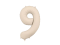 Beige Number 9 Foil Balloon, 34in