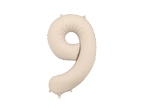 Beige Number 9 Foil Balloon, 34in