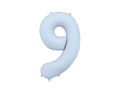 Blue Number 9 Foil Balloon, 34in