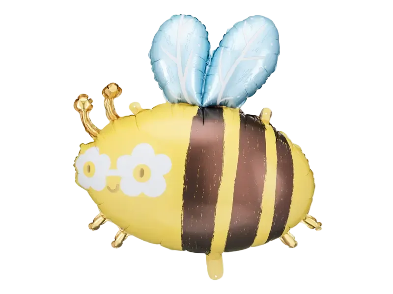 Yellow Striped Bumble Bee Foil Balloon, 28in