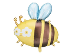 Yellow Striped Bumble Bee Foil Balloon, 28in