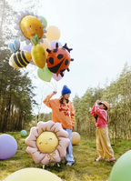 Yellow Striped Bumble Bee Foil Balloon, 28in