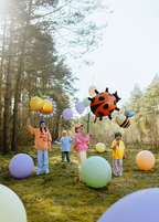 Yellow Striped Bumble Bee Foil Balloon, 28in