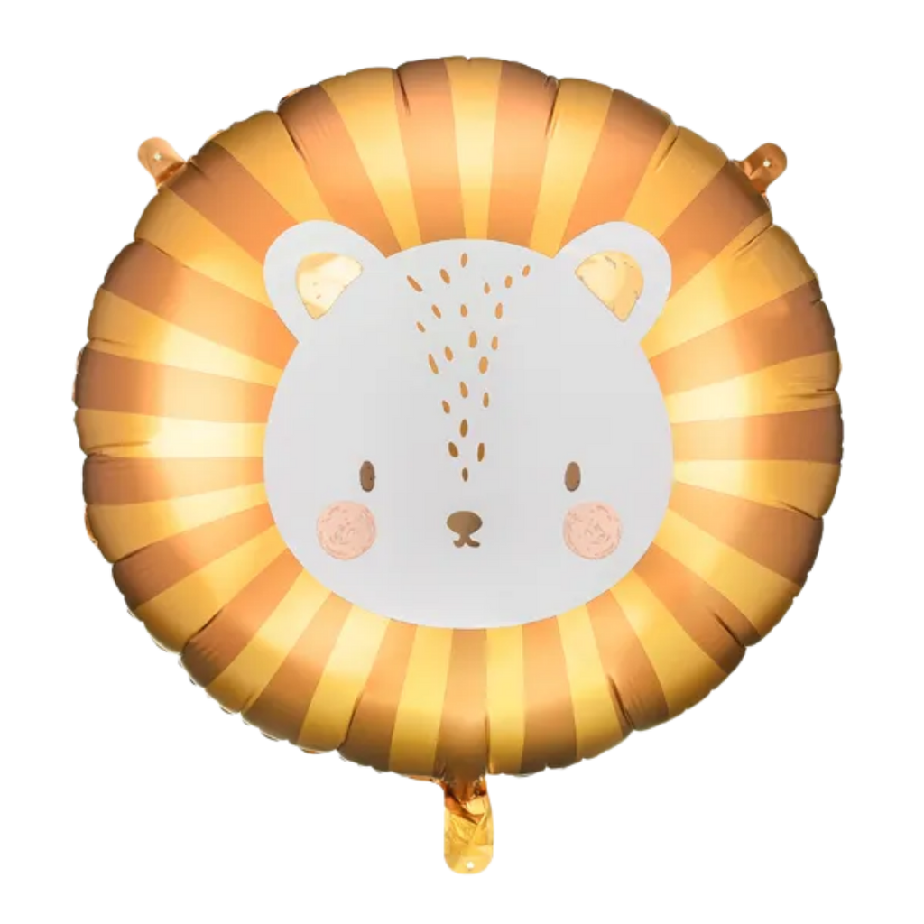 Gold Stripe White Lion Foil Balloon, 22in