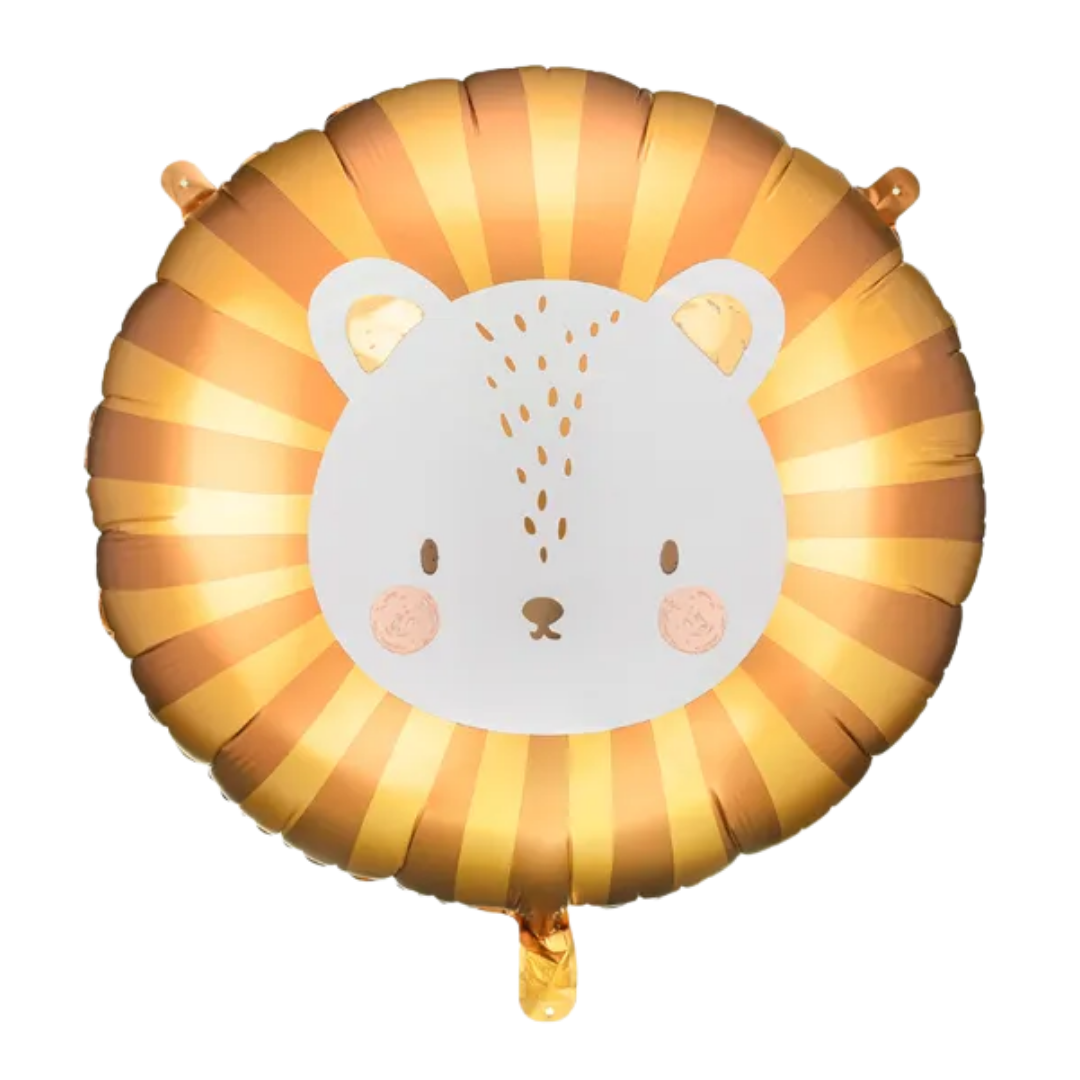 Gold Stripe White Lion Foil Balloon, 22in