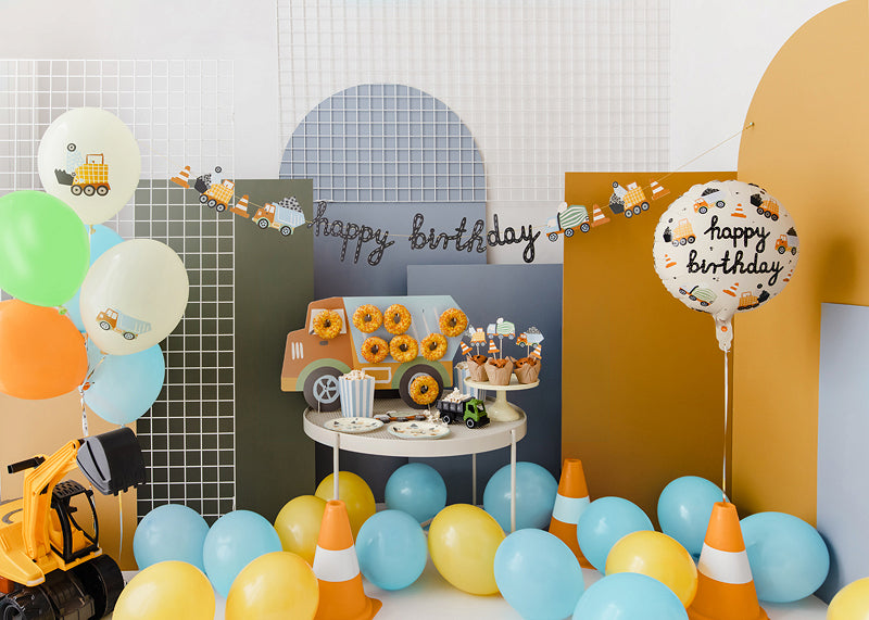 Construction Vehicles "Happy Birthday" Foil Balloon, 15in