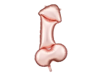 Giant Rose Gold Penis Foil Balloon, 44in