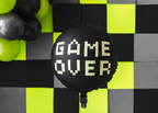Black Gamer "Game Over" Foil Balloon, 17in